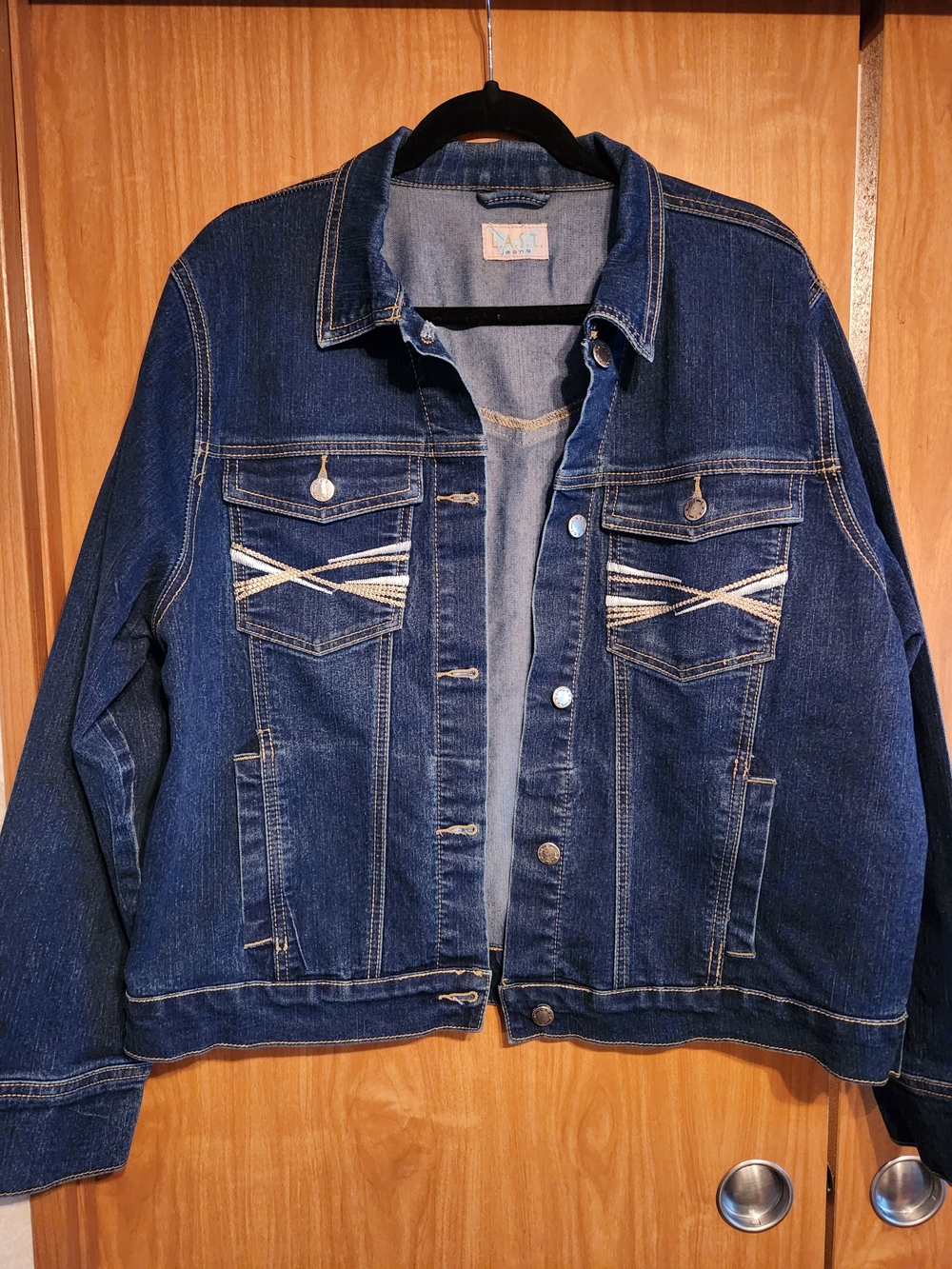 L.A.S.T. Jeans Blue Denim Jean Jacket Button Front Pockets Collared 3X Plus